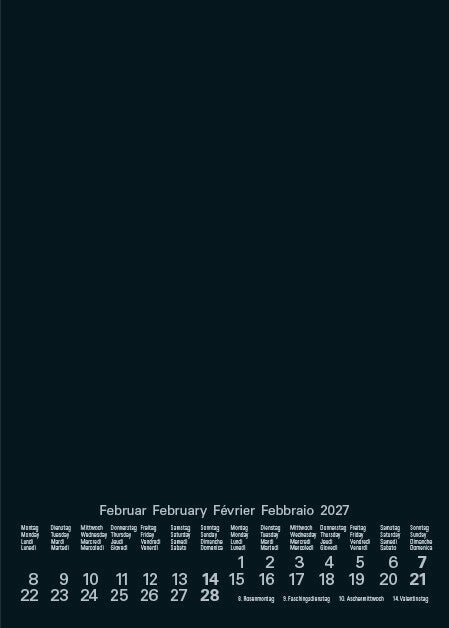 Korsch Bastelkalender Foto Malen Basteln 2027 – 15 × 21 cm – mit Tagesfeldern, mit Kartonrückwand