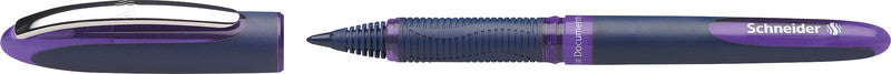 Schneider Schreibgeräte Schneider One Business 183008 – Tintenroller, 0,6 mm, violett, dokumentenecht, wasserfest, mit Kappe, sortiert