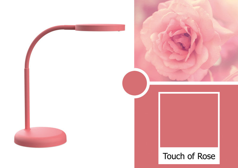 MAUL LED Tischleuchte Joy – drehbar, neigbar – 3000 K – 480 lm 7 W – rosa, Metall