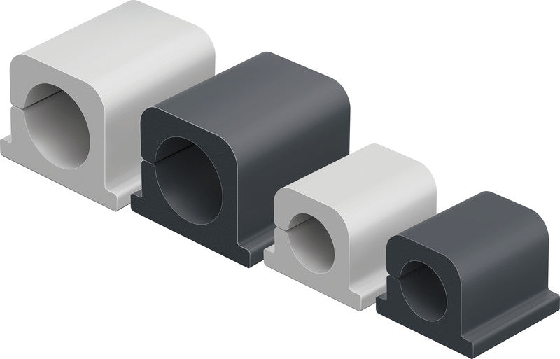 Durable Kabel-Clip Cavoline Pro – 20 × 16 mm, Kunststoff, Graphit, selbstklebend, 6er-Pack