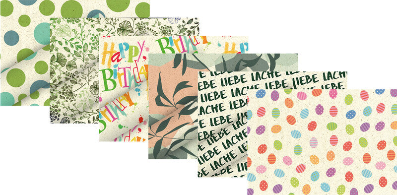 Braun + Company Geschenkpapier – Graphic Garden – Graspapier – 700 × 1500 mm