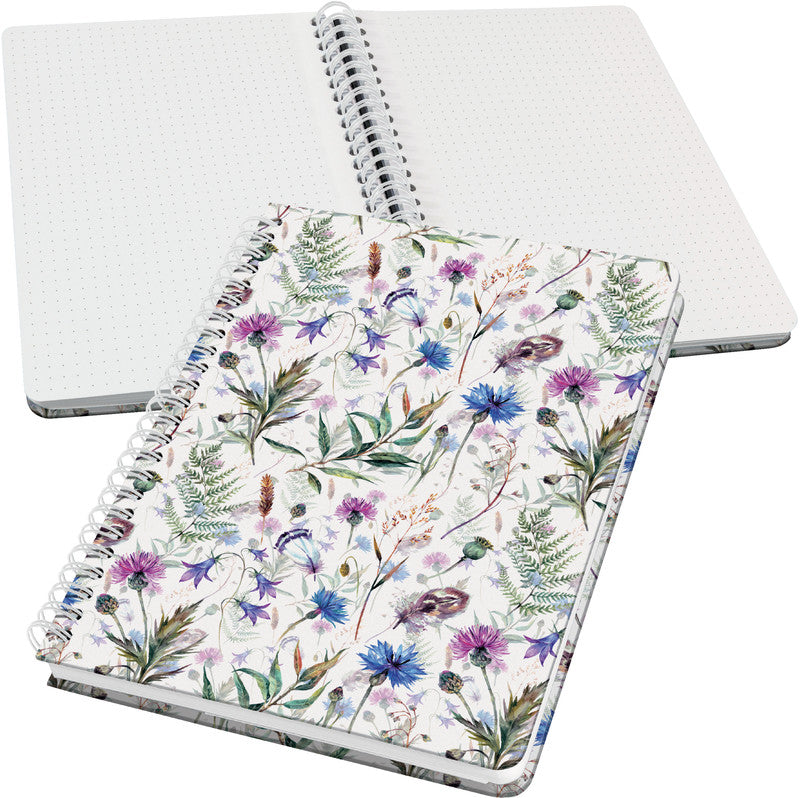 Sigel Spiralbuch JOLIE, 162 × 215 mm, punktkariert, Spiralbindung, Hardcover, 120 Seiten – mehrfarbig