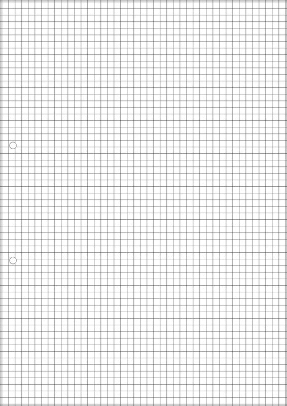 Natura line Notizbuch-Einlagen A4, kariert 5 mm, 2-fach gelocht, 90 g/m² – 500 Blatt
