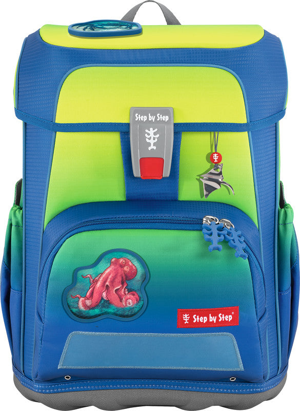 Step by Step Schulrucksack-Set – 5-teilig – Red Octopus Pius