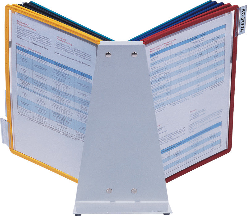 Durable Sichttafelsystem Vario Table 10 – für A4, 10 Fächer, Grau, Metall/Kunststoff, 270×165×395 mm