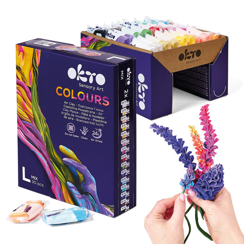 Okto Sensory Art – Modelliermasse-Set – ab 14 Jahren – 30 Modelliermassen 6 g