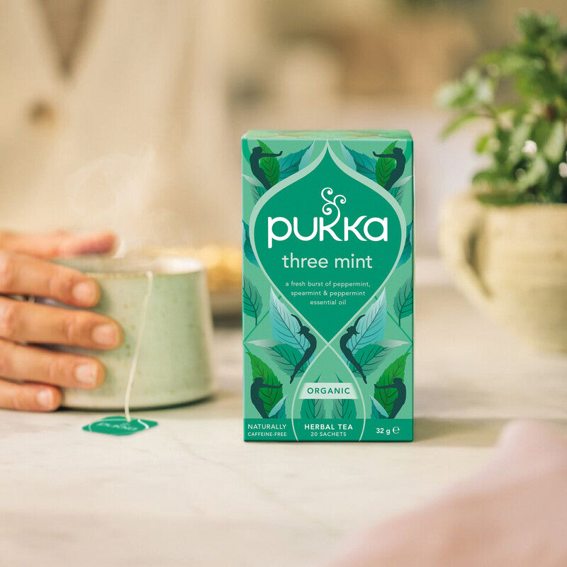 Pukka Three Mint – Teebeutel, Bio-Kräutertee – 20 Beutel