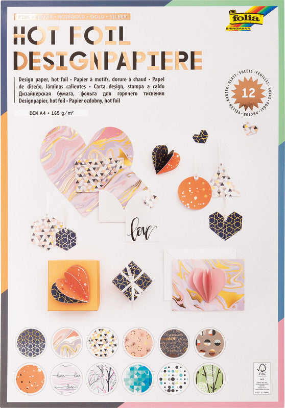 Folia Motivblock Hotfoil III – A4 – 165 g/m² – sortiert – 12 Blatt