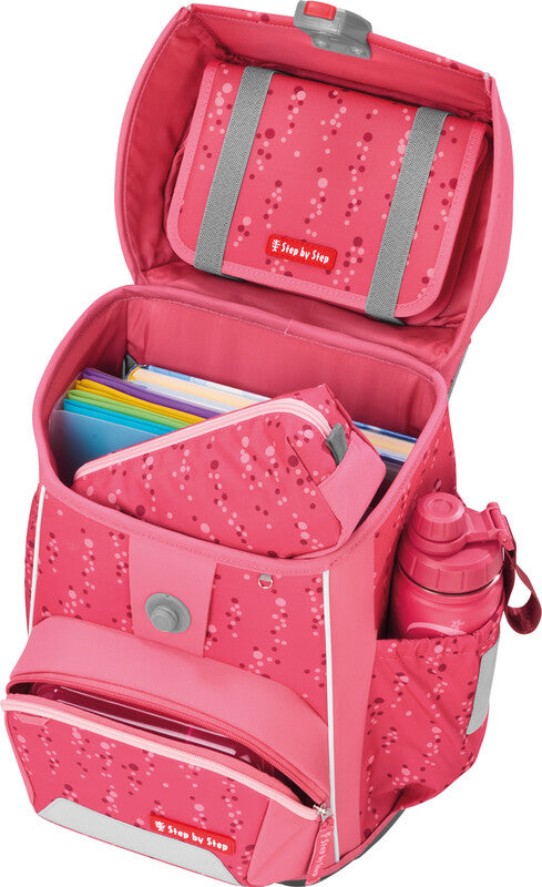 Step by Step Schulrucksack-Set – 4-teilig – Pink Bubbles
