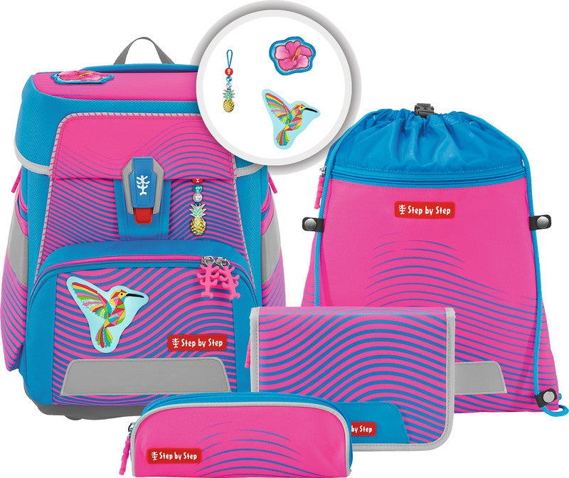 Step by Step Schulrucksack-Set Space Neon – 5-teilig – Kolibri Kaja