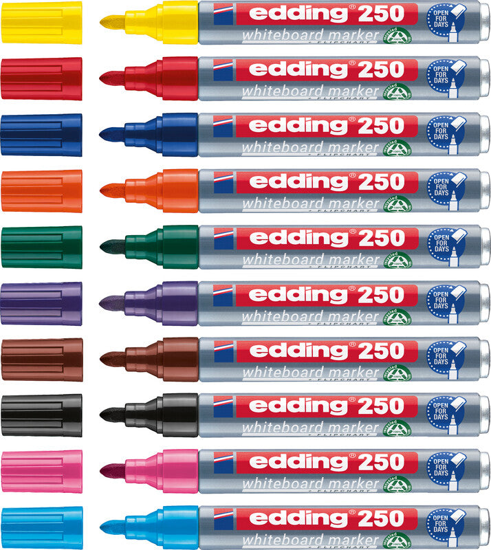 Edding Whiteboard-Marker 250 – Rundspitze 1,5-3 mm – Pink – trocken abwischbar