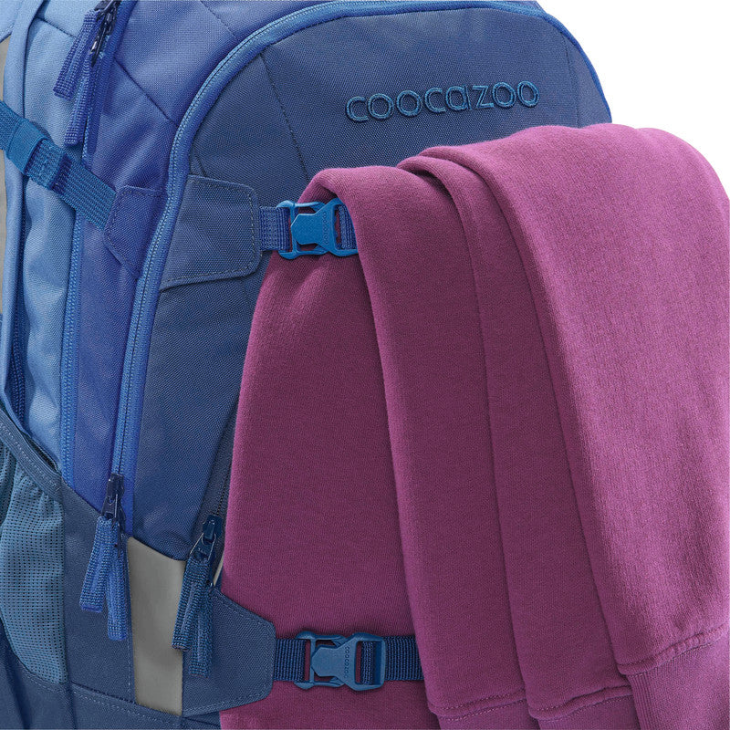 Coocazoo Rucksack Mate – All Blue – 30,0 × 44,0 × 23,0 cm – recycelte Materialien