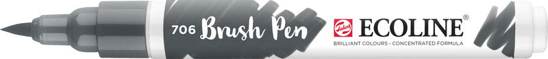 Talens Brush Pen 706 – Pinselspitze – Dunkelgrau – Wasservermalbar