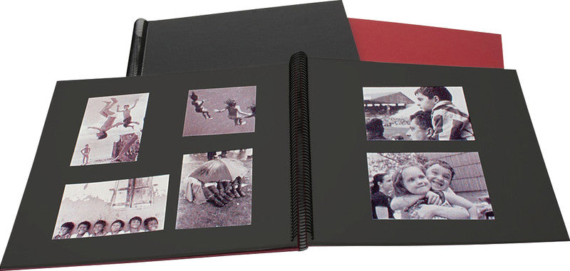 Semikolon Fotoalbum – Schwarz, Spiralbindung, Textil, 345 × 332 mm