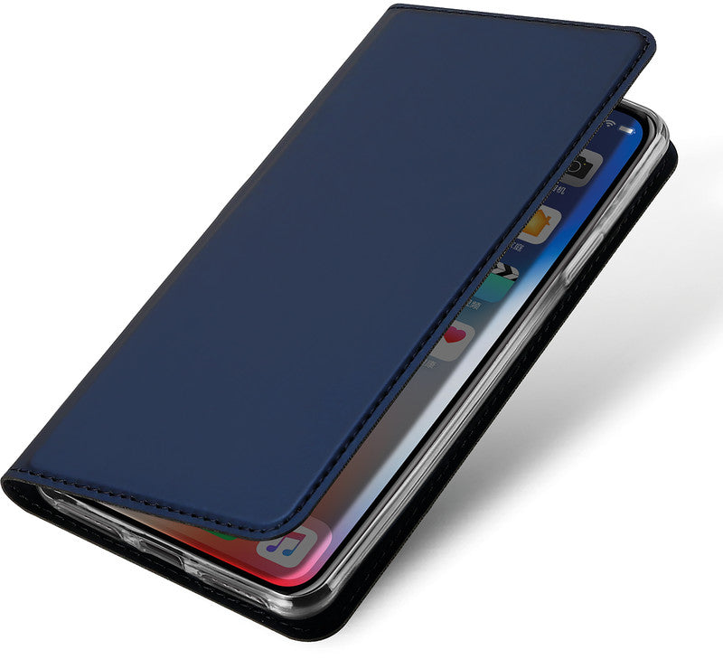 Dux Ducis Booklet-Hülle Skin Pro – für Apple iPhone XS Max – dunkelblau – Magnetverschluss, mit Kartenfach