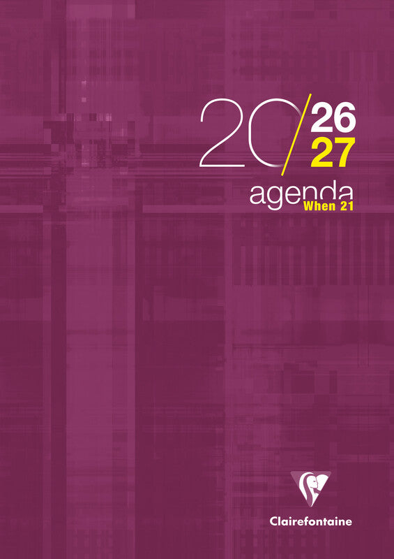 Clairefontaine When 21 Schüleragenda – 1 Woche/2 Seiten, gebunden, A4, Aug–Jul, mehrsprachig, PEFC