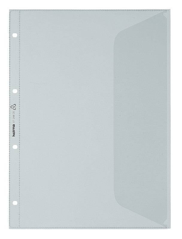Kolma Sichtmappe A4 – Transparent, Kunststoff, Glänzend, 150 µm, 50er-Pack