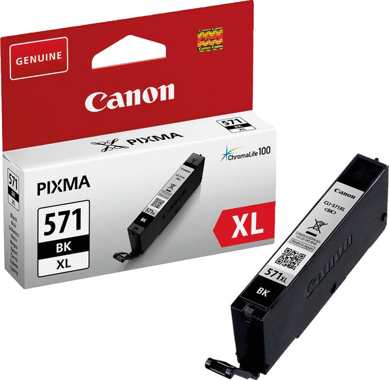 Canon Tintenpatrone CLI-571XL, Schwarz, XL, 895 Seiten – für PIXMA
