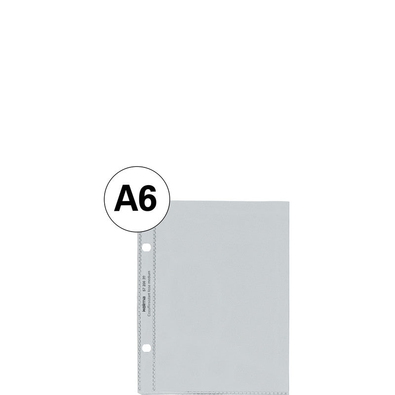 Kolma Sichtmappe A6 – 10 Hüllen, transparent, Kunststoff, glänzend, 80 µm