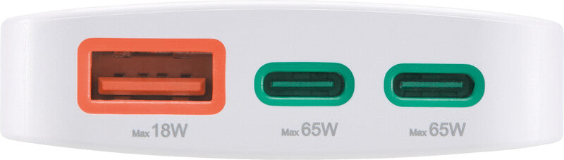 Hama 00201976 USB-Ladegerät 65 W – USB-C×2, USB-A×1 – PD, QC, GaN – für Laptop, Powerbank, Smartphone u. a.