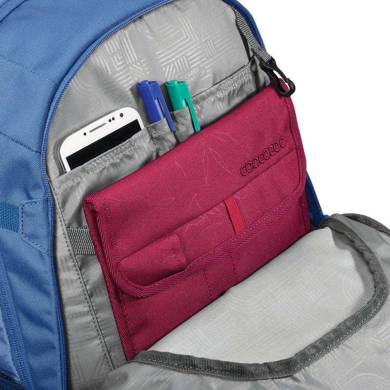 Coocazoo Rucksack Mate – All Blue – 30,0 × 44,0 × 23,0 cm – recycelte Materialien