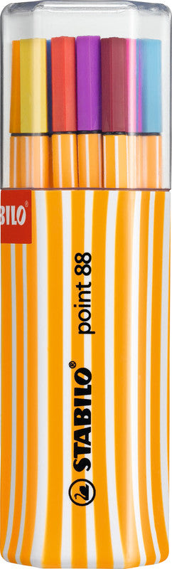 STABILO Fineliner – 20er-Set – 0,4 mm – 20 Farben, sortiert