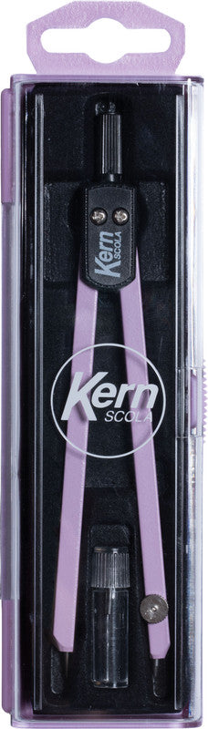 Kern Scola – Wandtafel-Zirkel – Schenkellänge 13,5 cm, Radius 15 cm, Aufnahme bis 3,5 mm, Messing, Lila