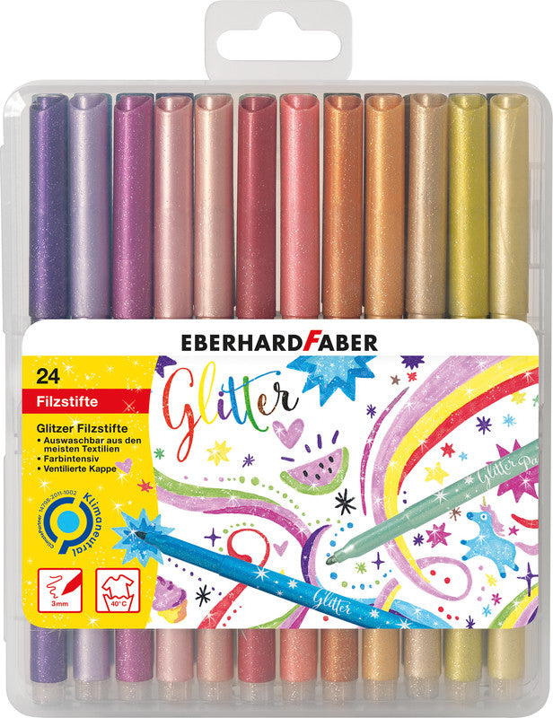 Eberhard Faber Filzstifte, Strichbreite 3 mm, 24 Farben