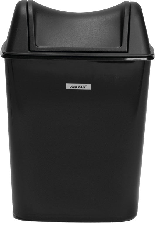 Katrin Tisch-Abfallbehälter – 8 l – Kunststoff, schwarz – B × H × T 240 × 360 × 170 mm
