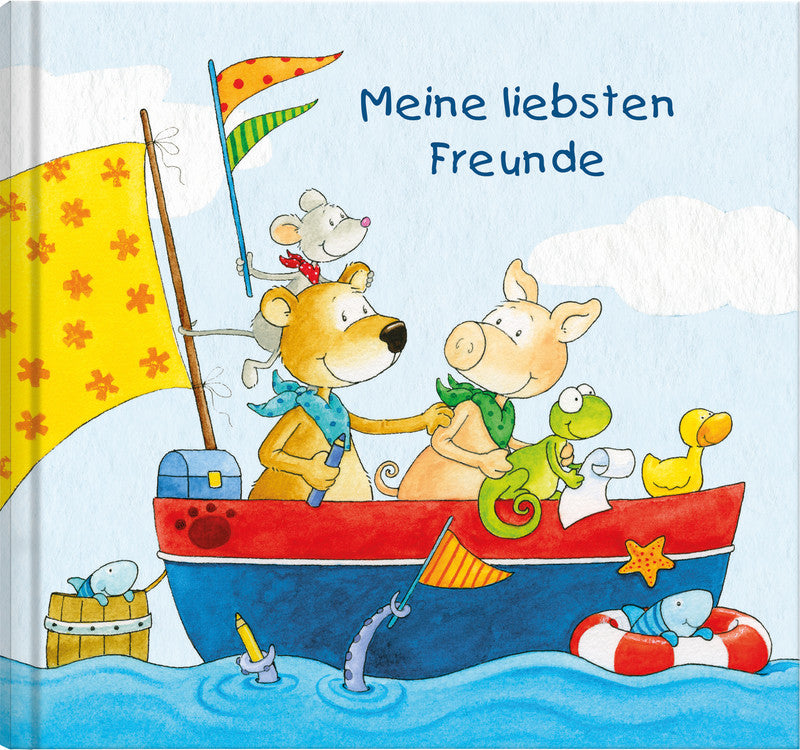 Grätz Verlag Meine liebsten Freunde Freundebuch – 170 × 160 mm – 96 Seiten – Deutsch, gebunden, Meer