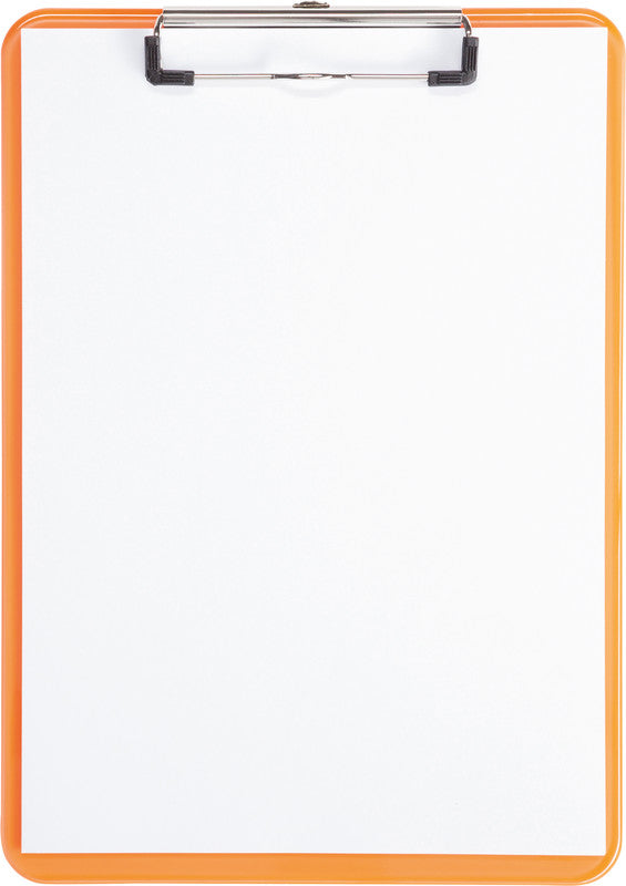 MAUL Klemmbrett A4 – Kunststoff, Aufhängevorrichtung, Orange Transparent
