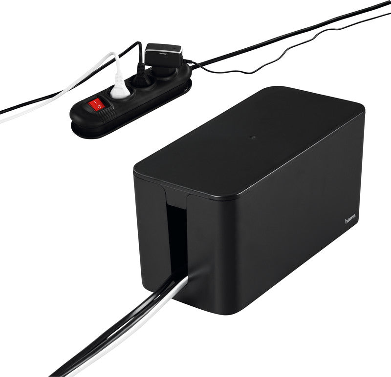 Hama Mini Kabelkanal 230 × 118 mm – zuschneidbar – für Kabel bis Ø 15 mm – schwarz – Kunststoff