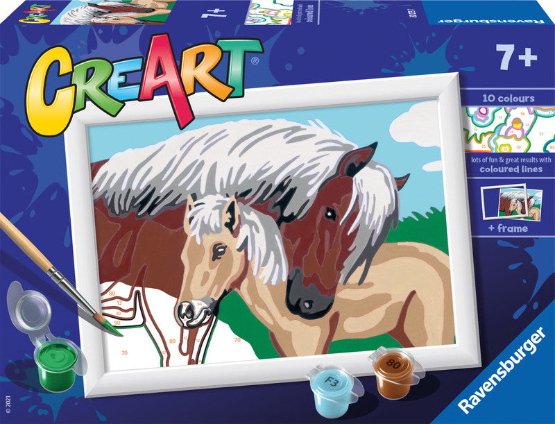 Ravensburger Malen nach Zahlen-Set Mutter und Fohlen – ab 7 Jahren – 180 × 130 mm