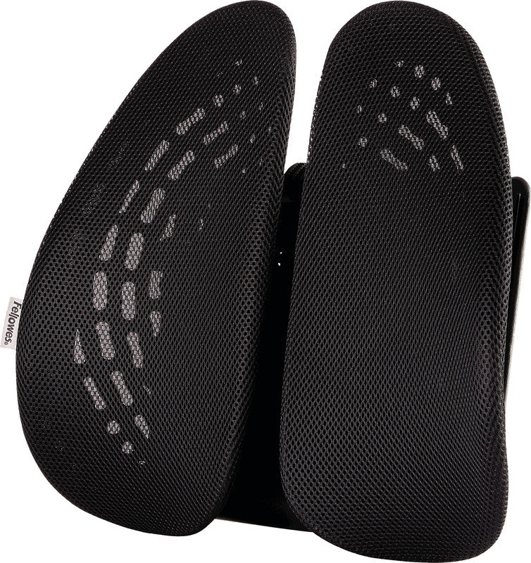 Fellowes Rückenstütze Back Angel – 42×13×39 cm, höhenverstellbar 14–23 cm, schwarz
