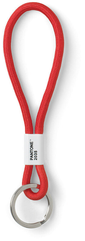 Pantone by Copenhagen Schlüsselanhänger Kurz – mit Schlüsselring, Nylon/Metall, Rot, 33 × 180 mm