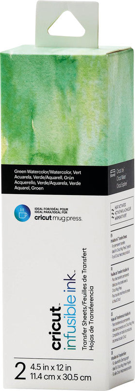 Cricut Aufbügelfolie – Aquarell Grün – 13,9 × 121,9 cm – für Cricut JOY Schneideplotter