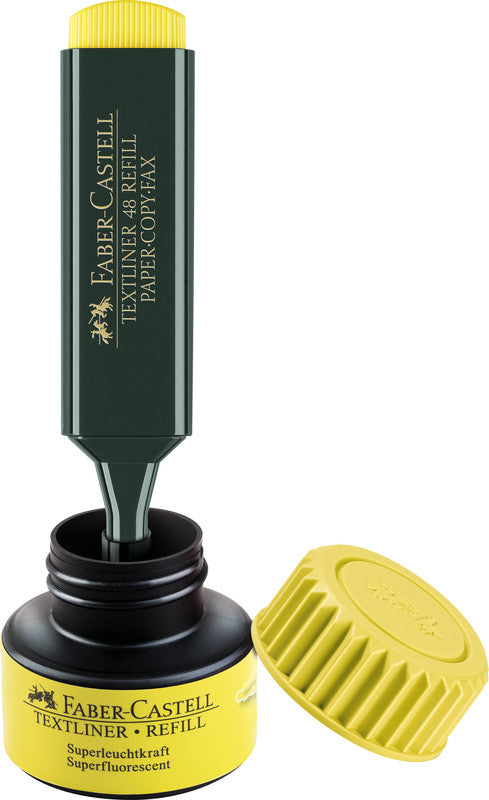 Faber-Castell Textmarker Gelb – Keilspitze, 1–5 mm, nachfüllbar