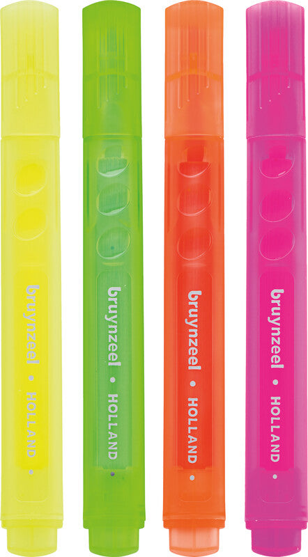 Bruynzeel Textmarker Set 4 Farben – Keilspitze