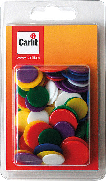Carlit Flohspiel Ersatzflöhe – 2–5 Spieler, ab 4 Jahren, mehrsprachig, 100 Stück, Karton, mehrfarbig