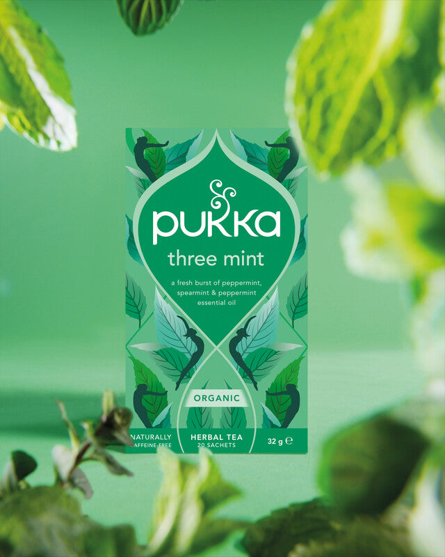 Pukka Three Mint – Teebeutel, Bio-Kräutertee – 20 Beutel