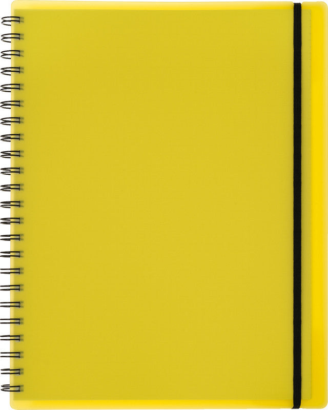 Kolma Collegeblock A4, kariert, Spiralbindung, 100 Blatt, 4-fach gelocht, perforiert, 70 g/m² – gelb