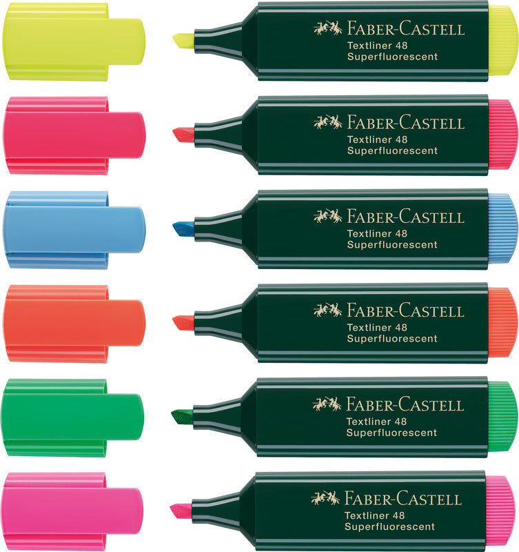 Faber-Castell Textmarker Blau – Keilspitze, 1–5 mm, nachfüllbar