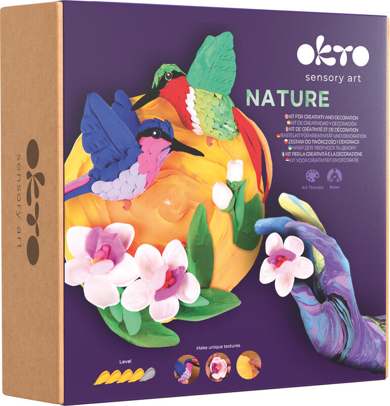 Okto Sensory Art – Modelliermasse Bastelset Kolibri – ab 14 Jahren – Ø 160 mm