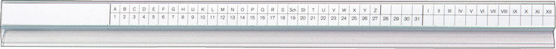 Biella Organisationsleiste für A4 – transparent, Kunststoff, 320 × 30 mm, ohne Vordruck