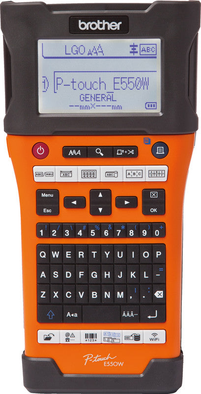 Brother E550WVP – Beschriftungsgerät für TZe-Bänder 3,5–24 mm, USB, Auto-Cutter