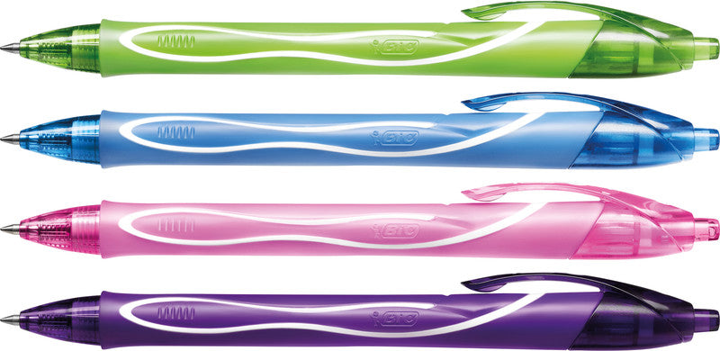 BIC Gel-ocity Quick Dry Gelschreiber – 4 Farben, 0,7 mm, schnelltrocknend, Druck, nachfüllbar