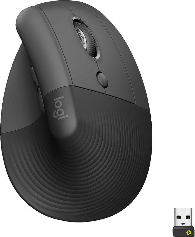 Logitech Lift for Business Ergonomische Maus – kabellos, vertikal, Logi Bolt USB-Empfänger, schwarz