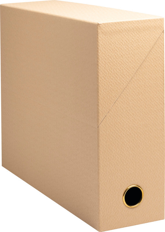 Exacompta Office by Me Archivschachtel A4+ – mit Griffloch, 255 × 340 × 90 mm, beige, Karton