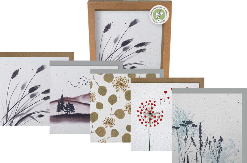 Hervorragend Grusskarte Trauer – 130 × 130 mm – mit Umschlägen, Papier, 5er Pack
