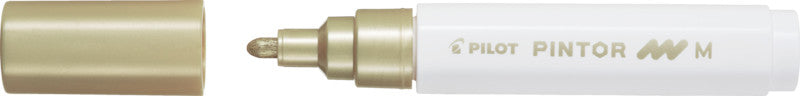 Pilot Pigment-Marker Pintor – Rundspitze 1,5-2,2 mm – Sortiert – 6er-Set – Für dunkle Oberflächen geeignet